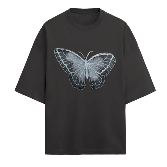 Black butterfly Printed Unisex Loose Fit t shirt