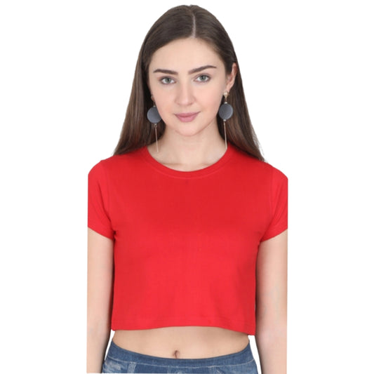 C Women Red Crop Top